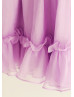 Purple Chiffon Short Airy Flower Girl Dress